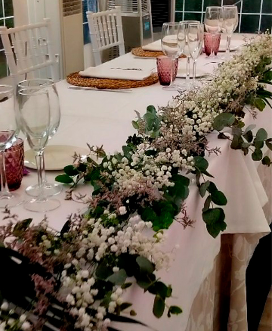 Flores para Banquete Bodas